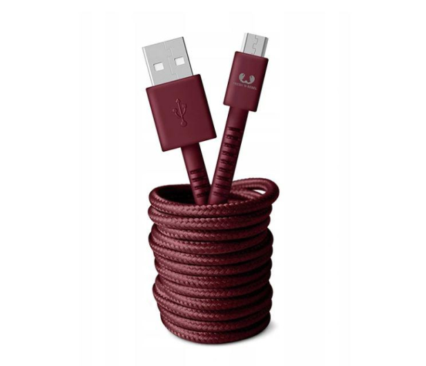 Fresh N Rebel Kabel USB-microUSB Fresh'N'Rebel 1,5m  Ruby Red # - 1460924 - zdjęcie 2